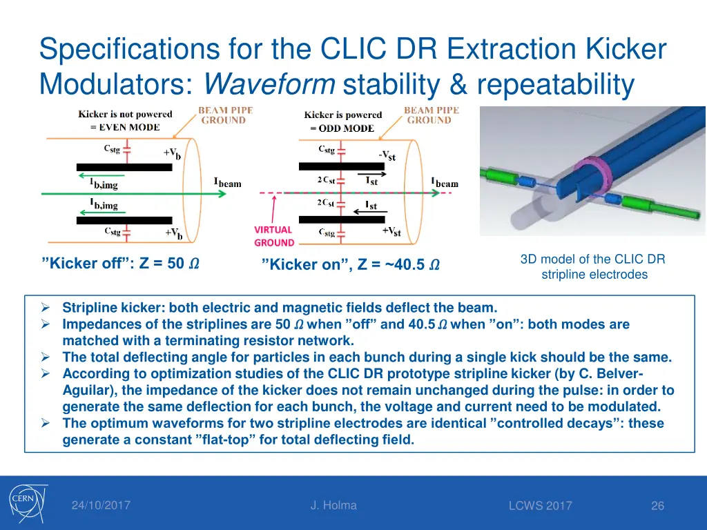 specifications for the clic dr extraction kicker 2