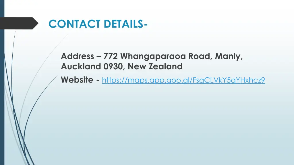 contact details