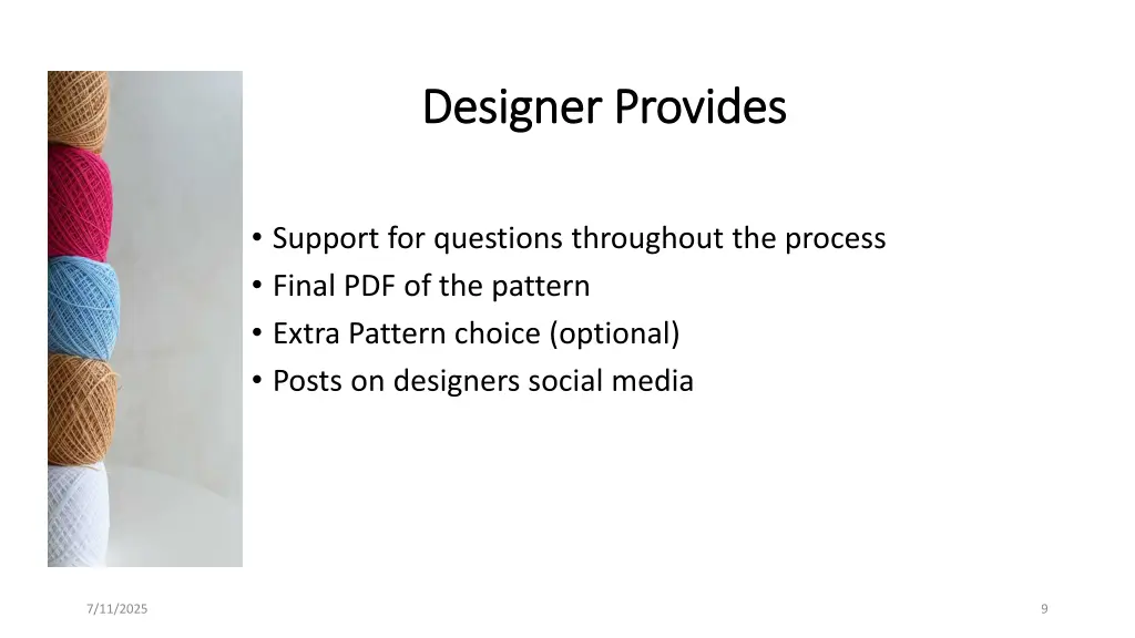 designer provides designer provides