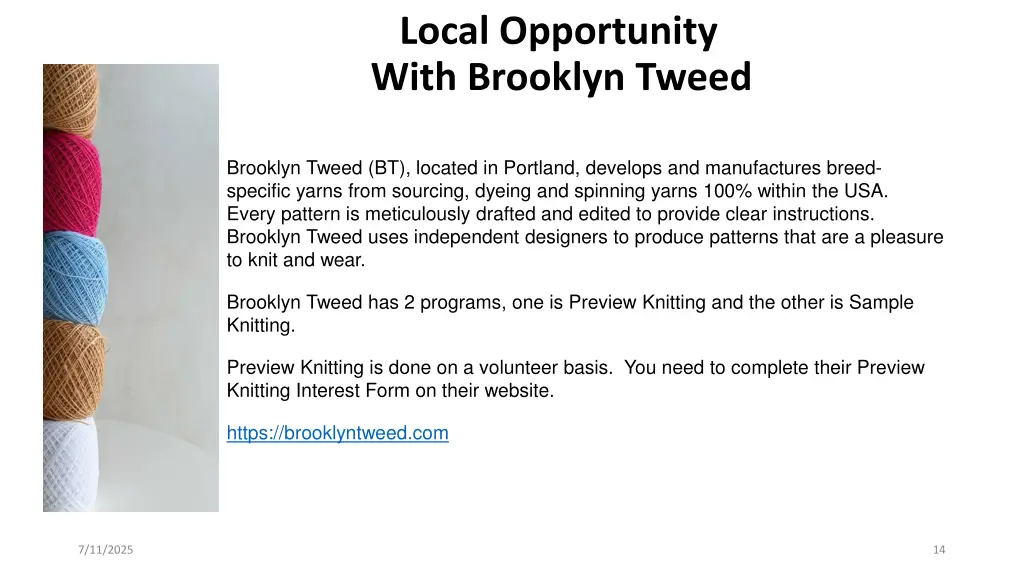 local opportunity with brooklyn tweed
