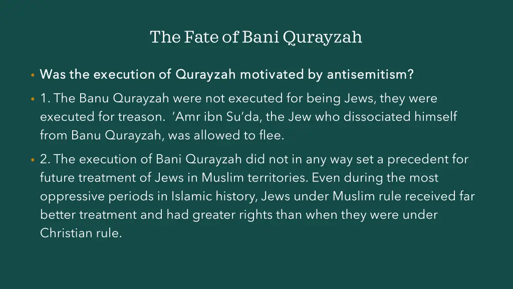 the fate of bani qurayzah 11