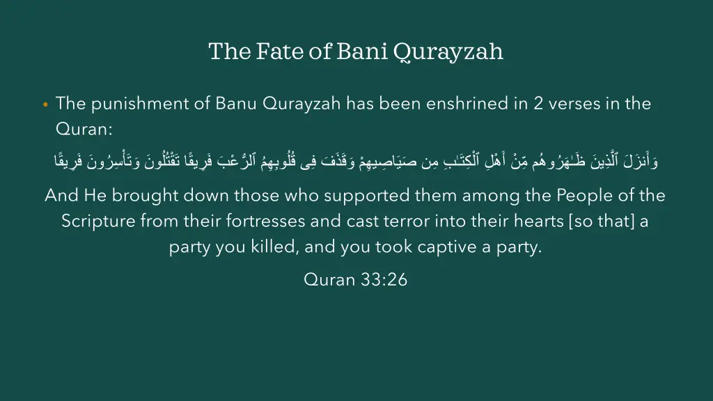 the fate of bani qurayzah 9