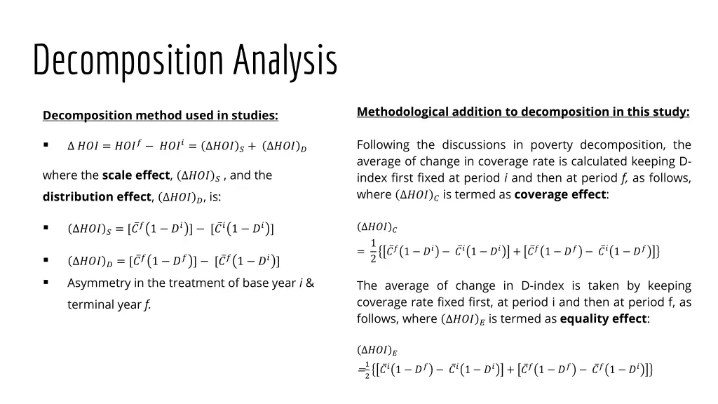 decomposition analysis