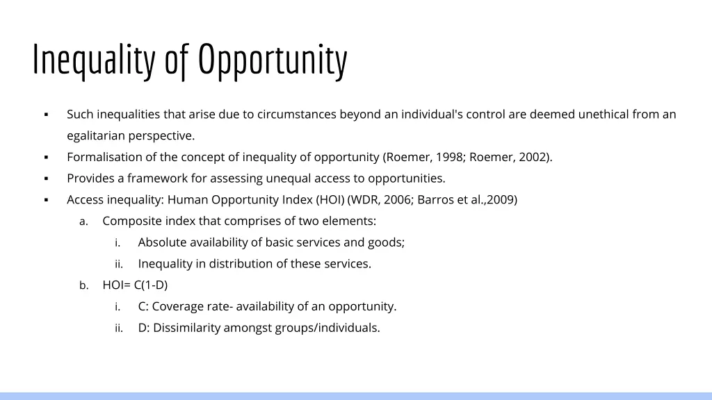 inequality of opportunity