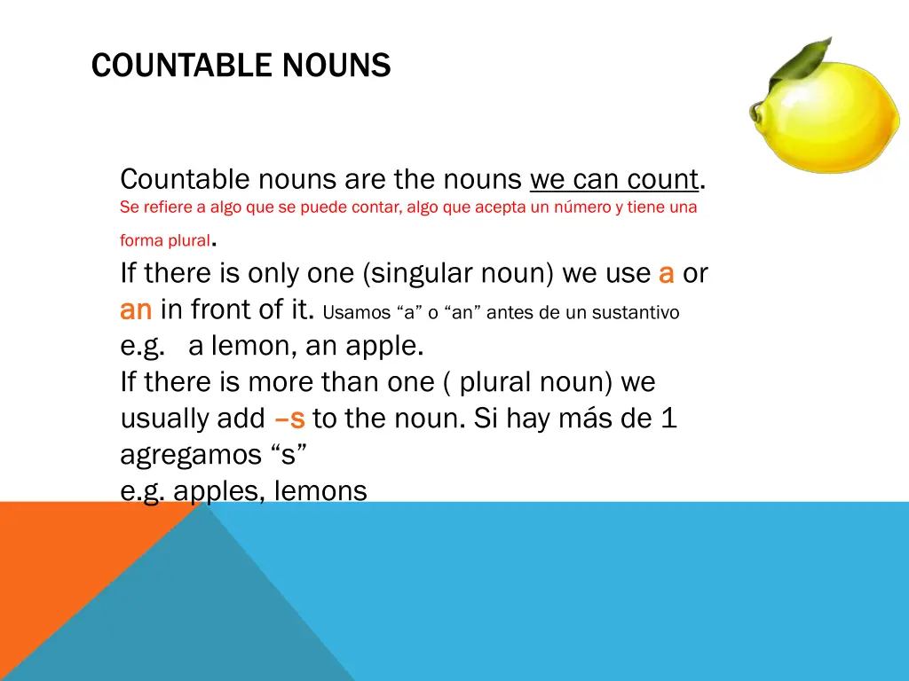 countable nouns