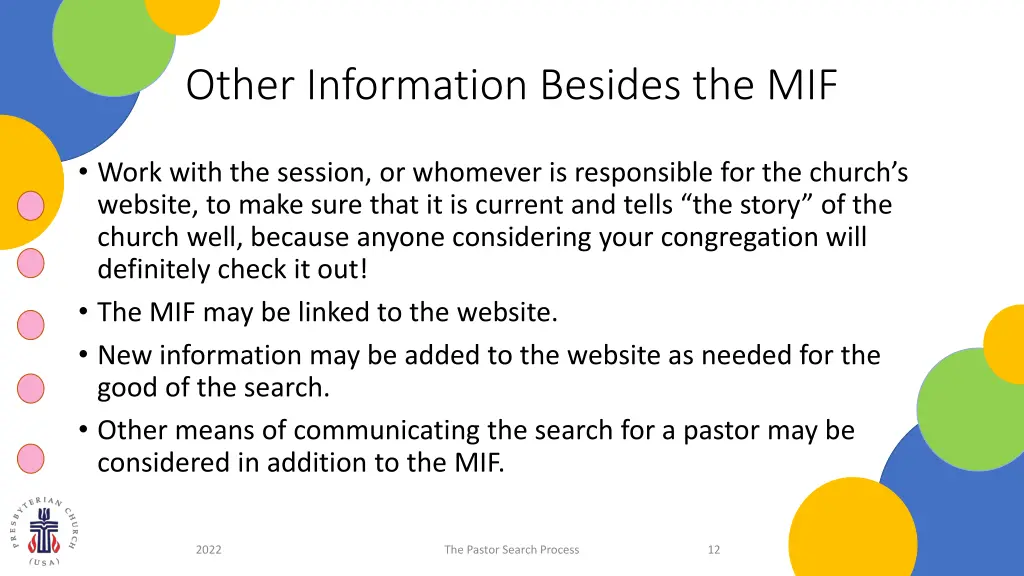 other information besides the mif