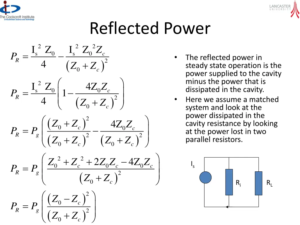 reflected power z z