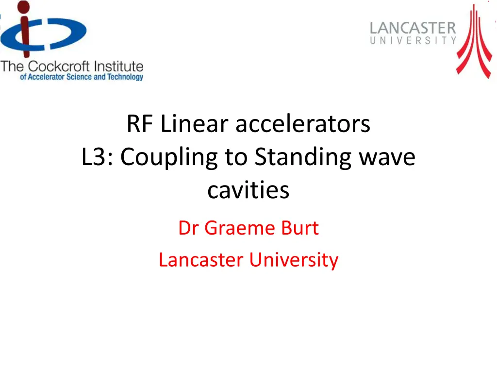 rf linear accelerators l3 coupling to standing