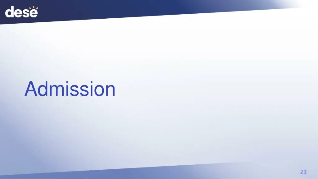 admission