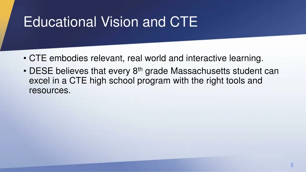educational vision and cte