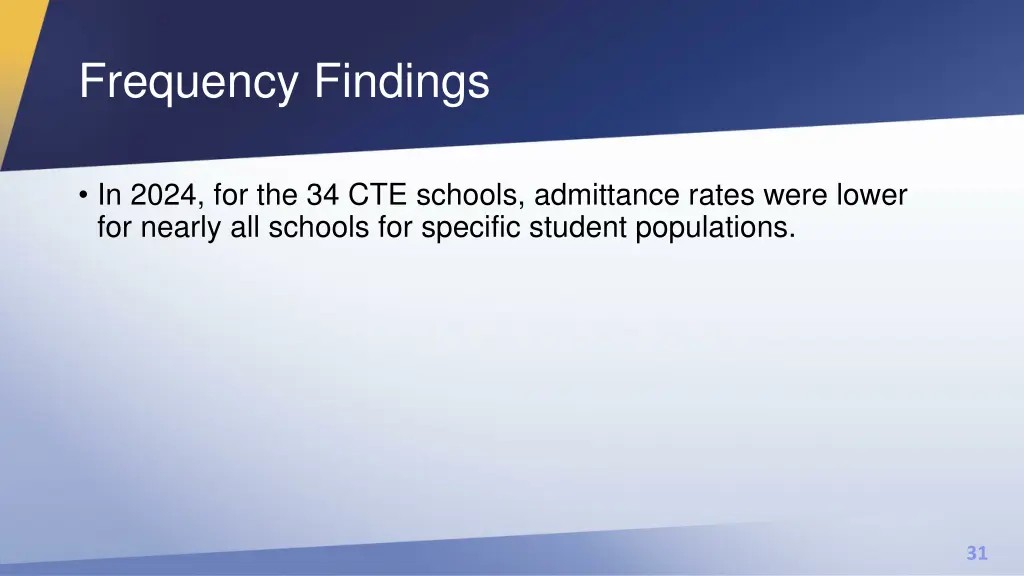 frequency findings