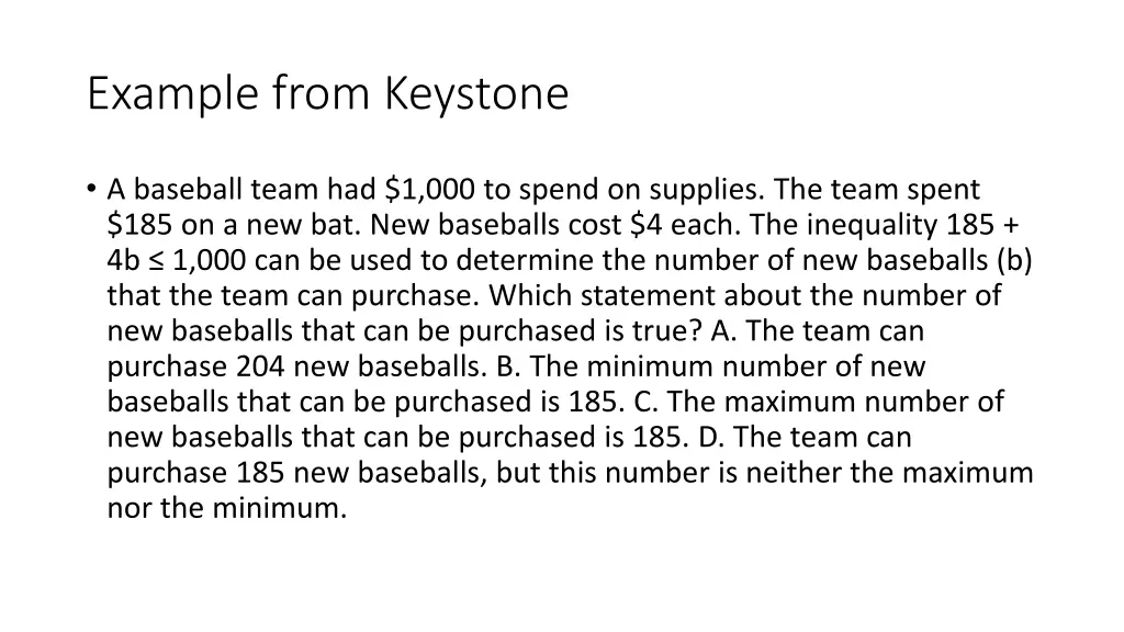 example from keystone