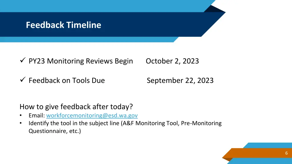 feedback timeline