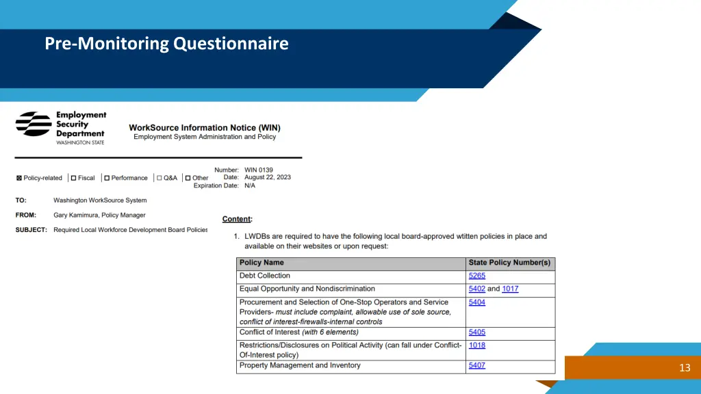 pre monitoring questionnaire 2