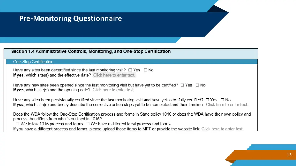 pre monitoring questionnaire 4
