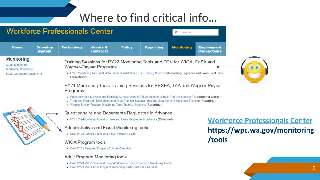 where to find critical info 2