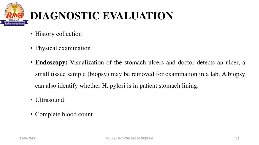 diagnostic evaluation