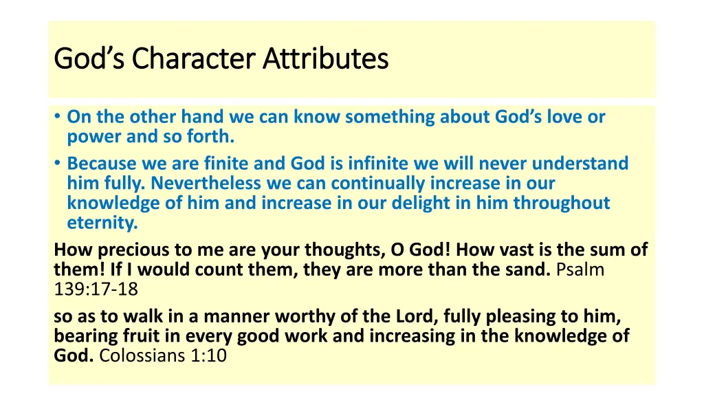 god s character attributes god s character 1