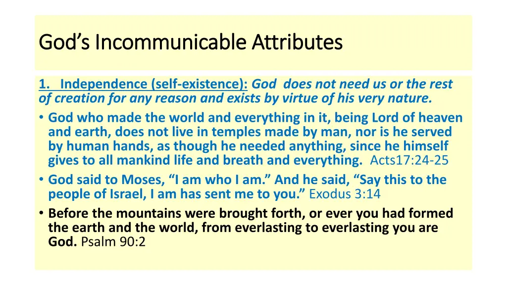 god s incommunicable attributes