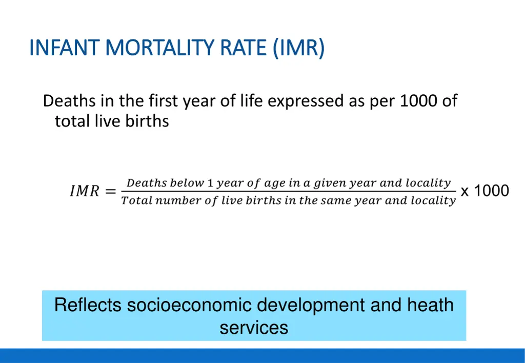 infant mortality rate imr infant mortality rate