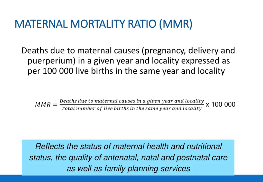maternal mortality ratio mmr maternal mortality