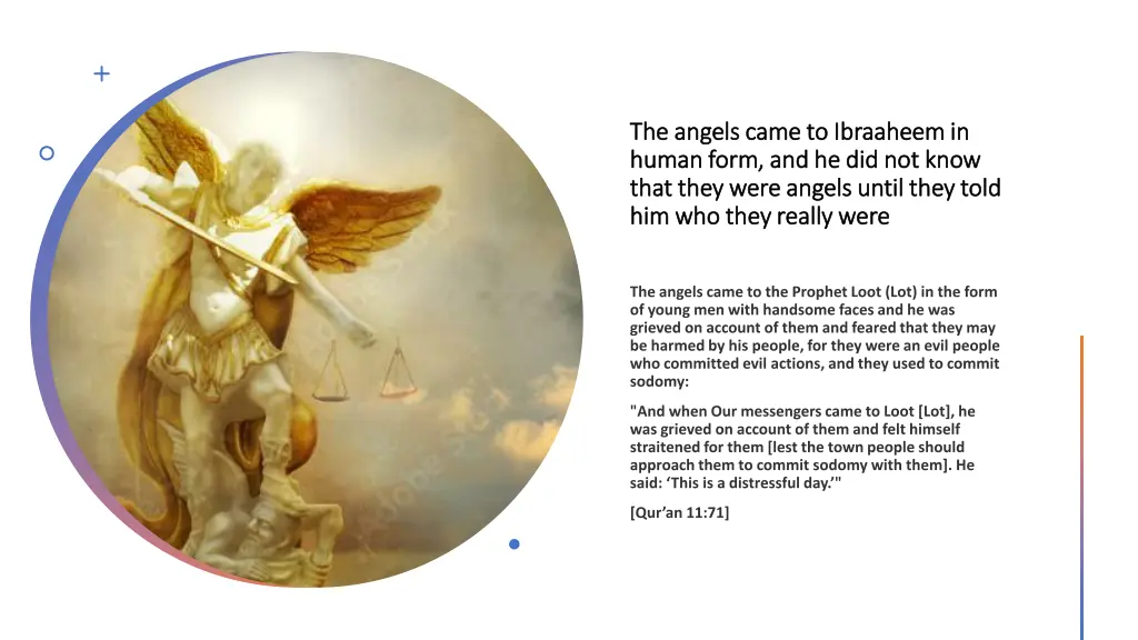 the angels came to ibraaheem in the angels came