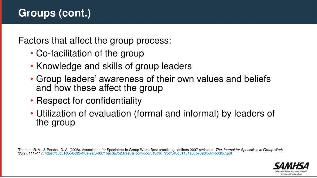 groups cont 2