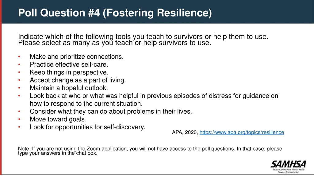 poll question 4 fostering resilience