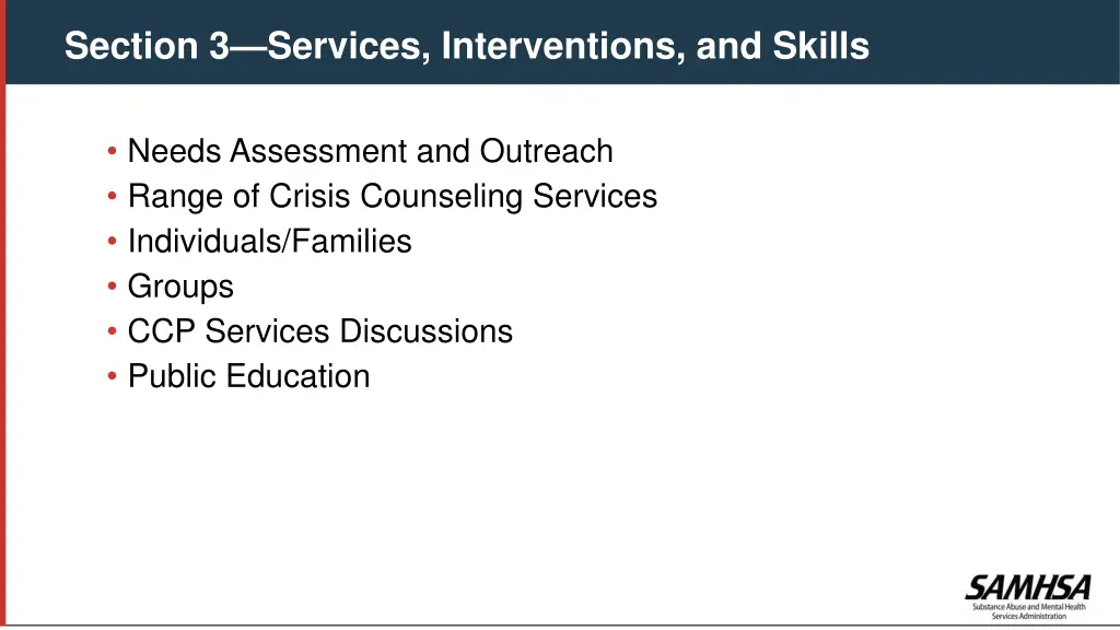 section 3 services interventions and skills