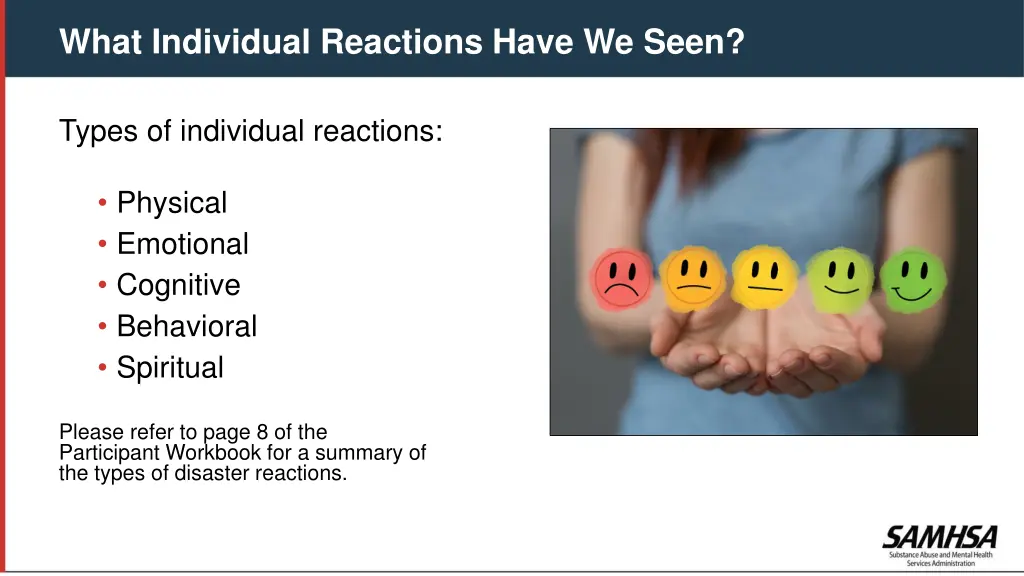 what individual reactions have we seen