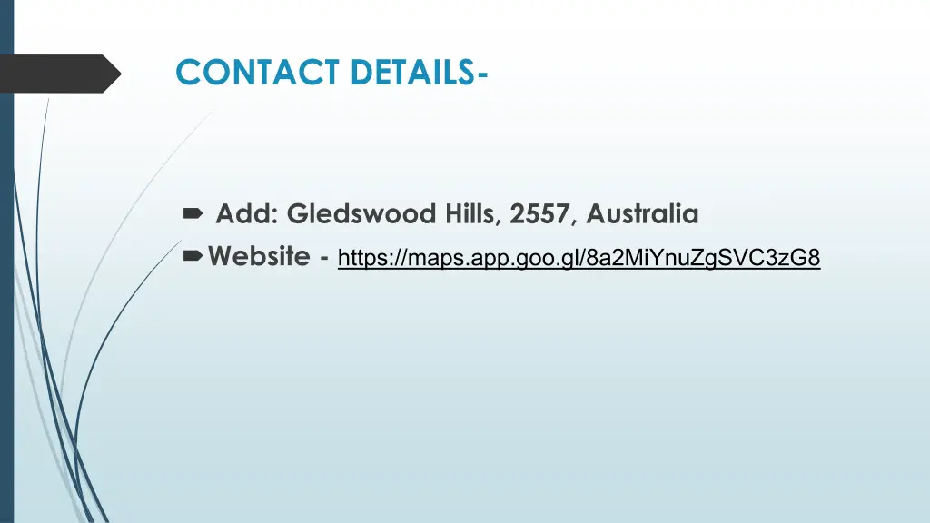 contact details