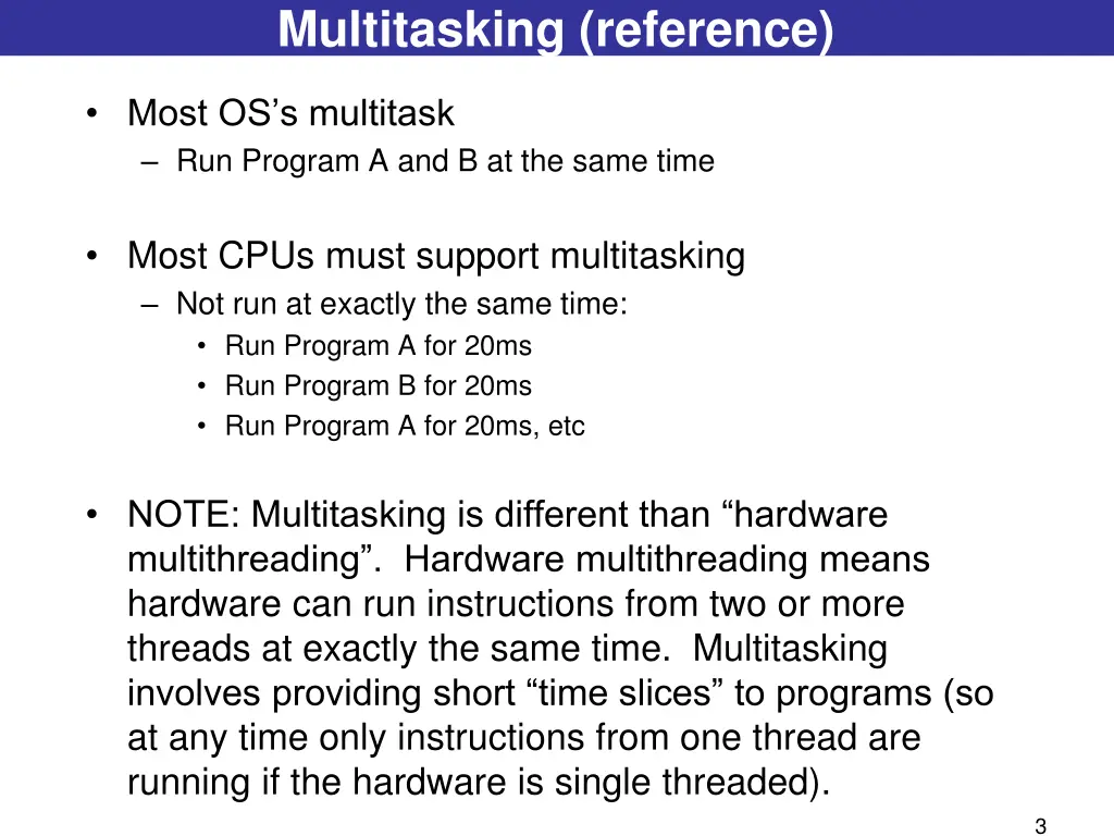 multitasking reference