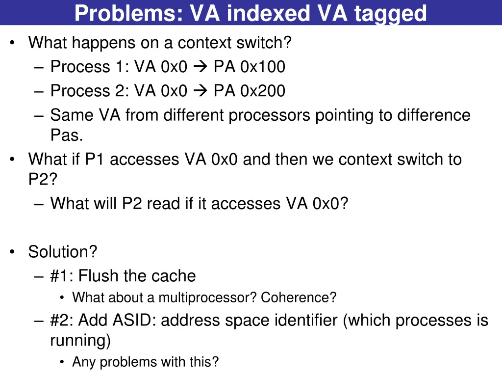problems va indexed va tagged what happens
