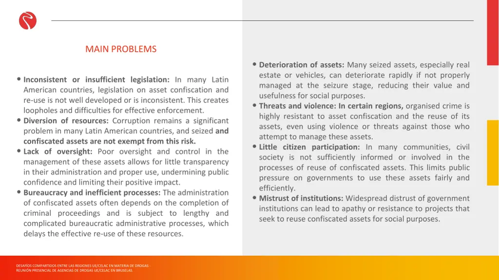 main problems