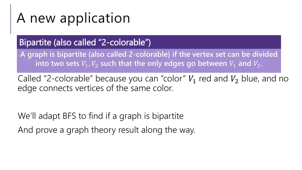 a new application