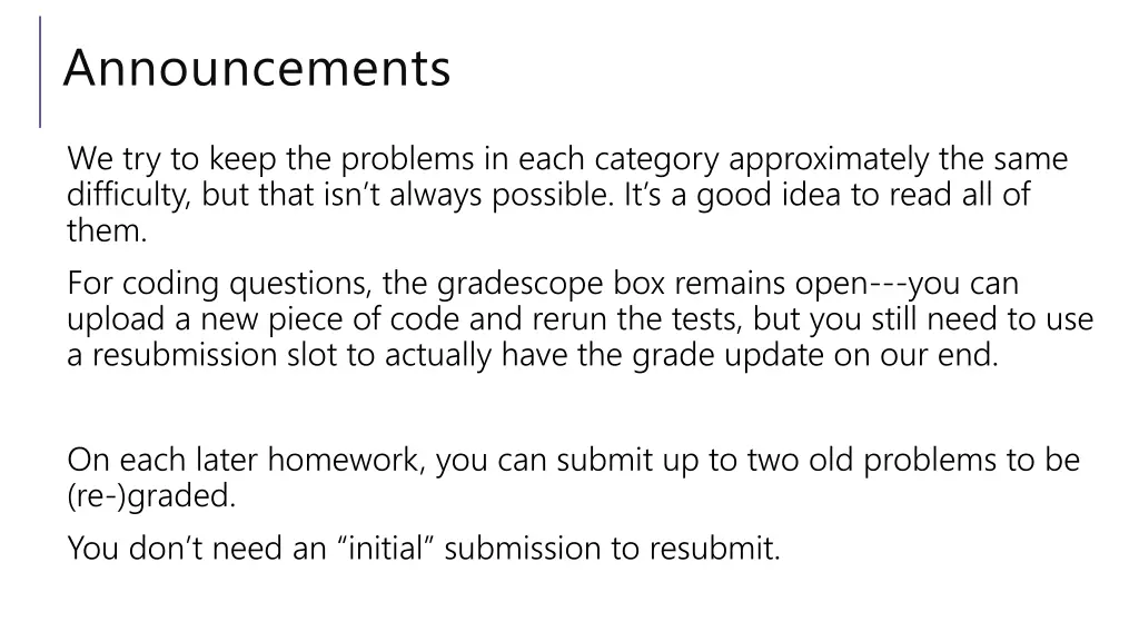 announcements 2