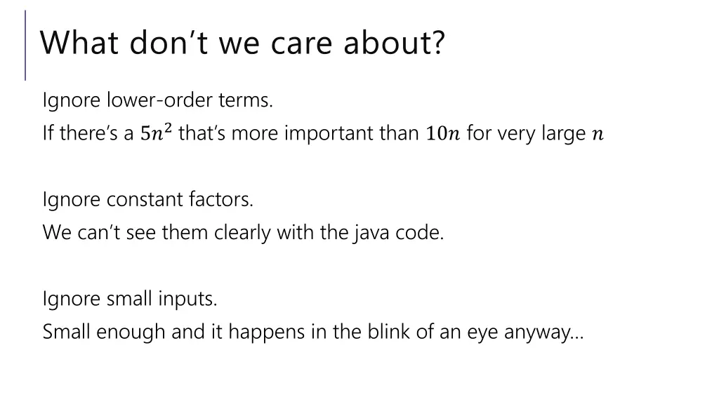 what don t we care about
