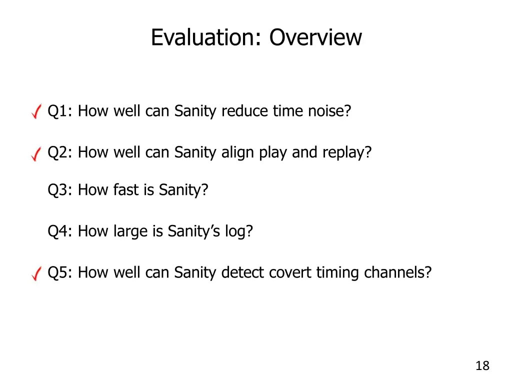 evaluation overview