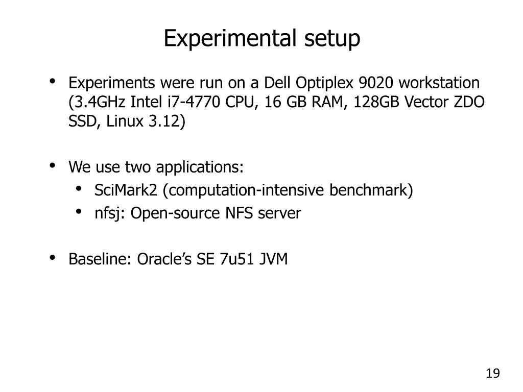 experimental setup