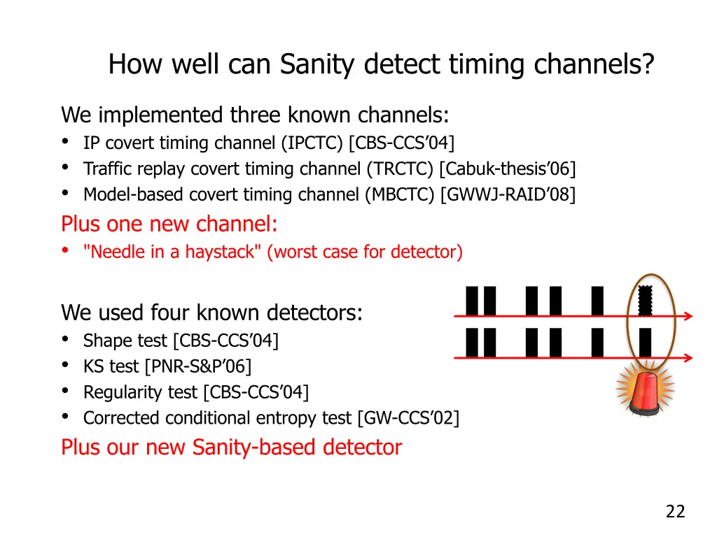 how well can sanity detect timing channels