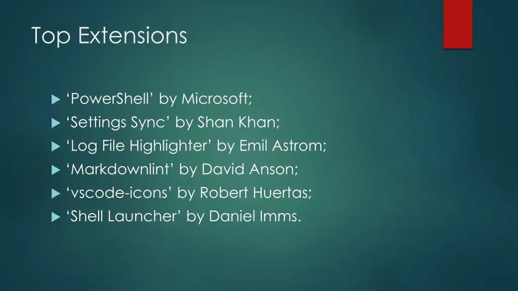 top extensions