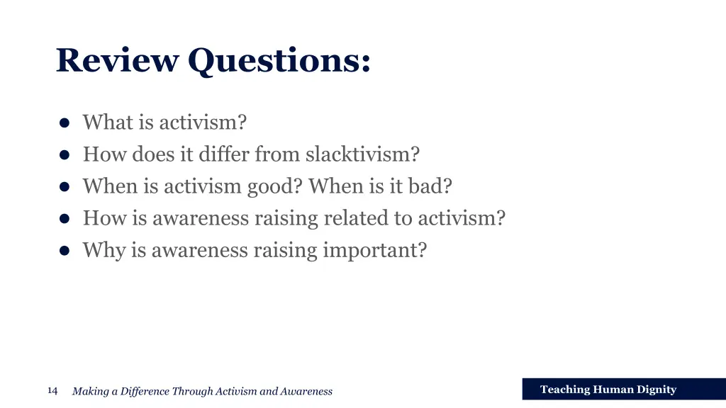 review questions