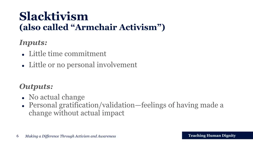 slacktivism also called armchair activism