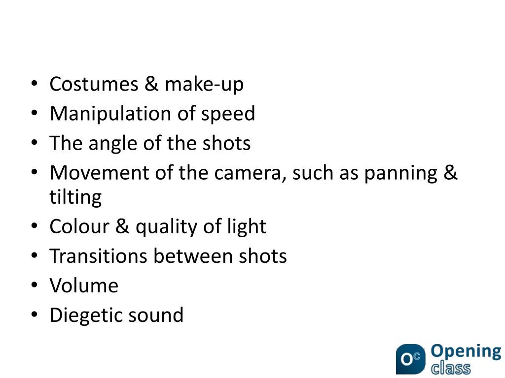 costumes make up manipulation of speed the angle