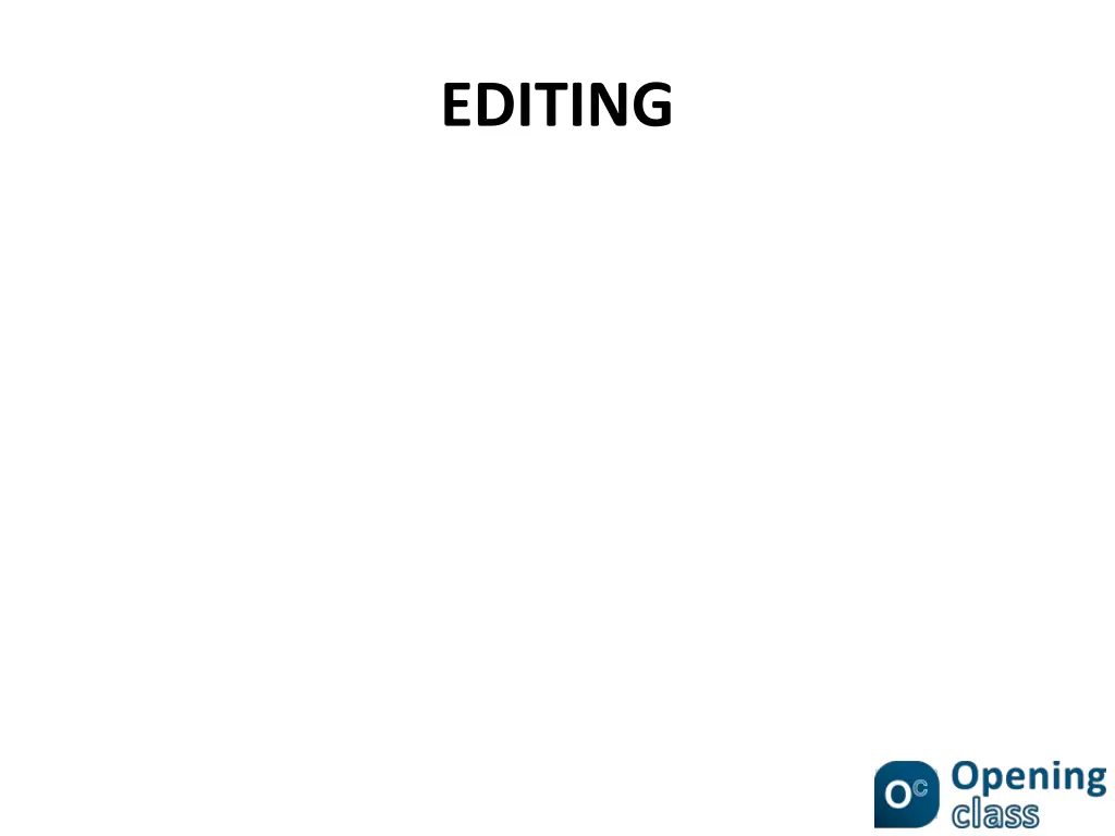 editing