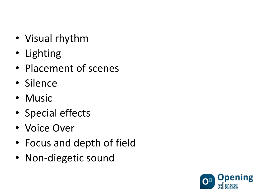visual rhythm lighting placement of scenes