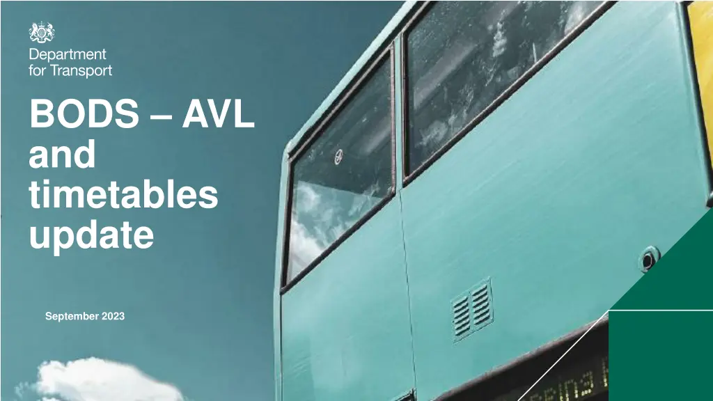 bods avl and timetables update