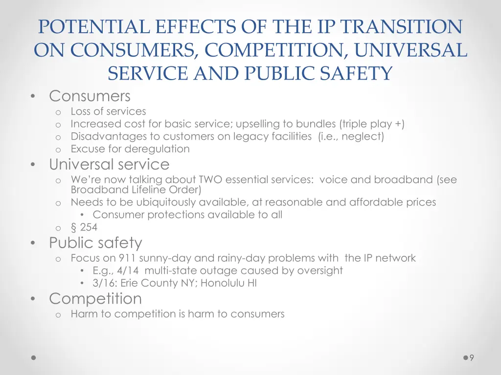 potential effects of the ip transition