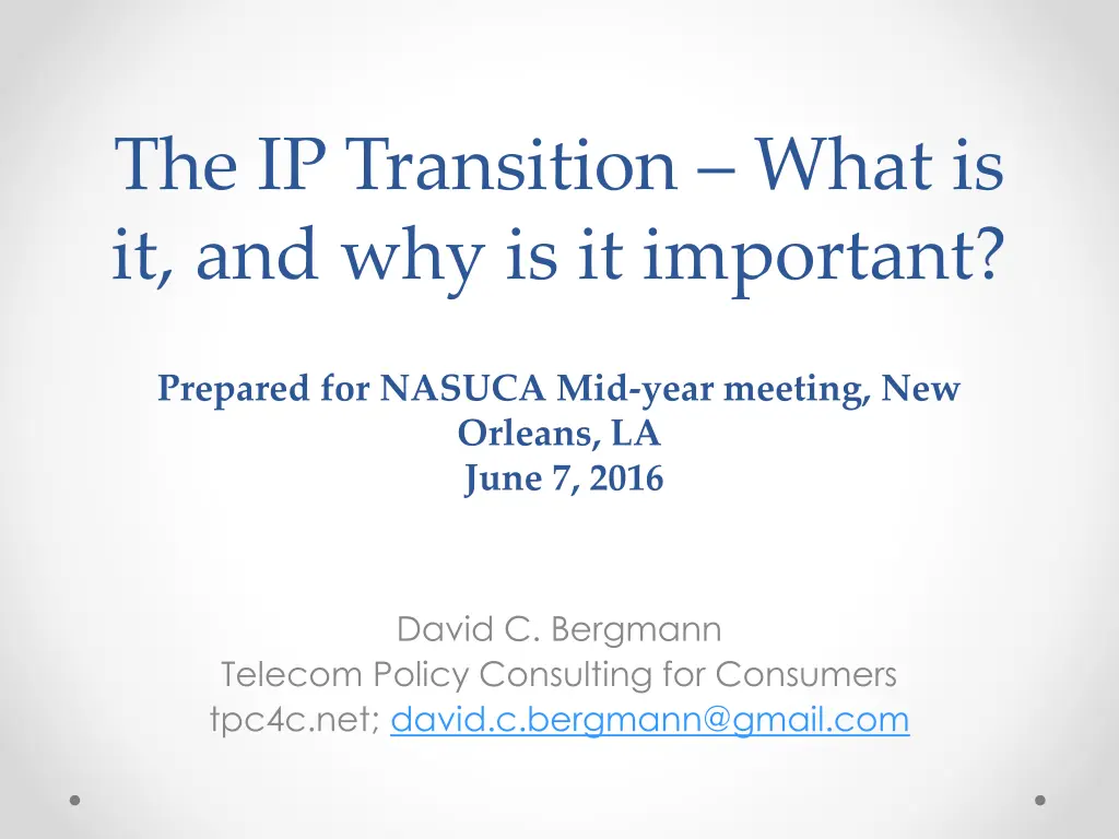 the ip transition what