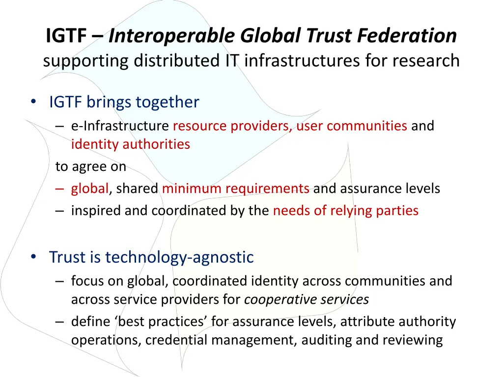 igtf interoperable global trust federation